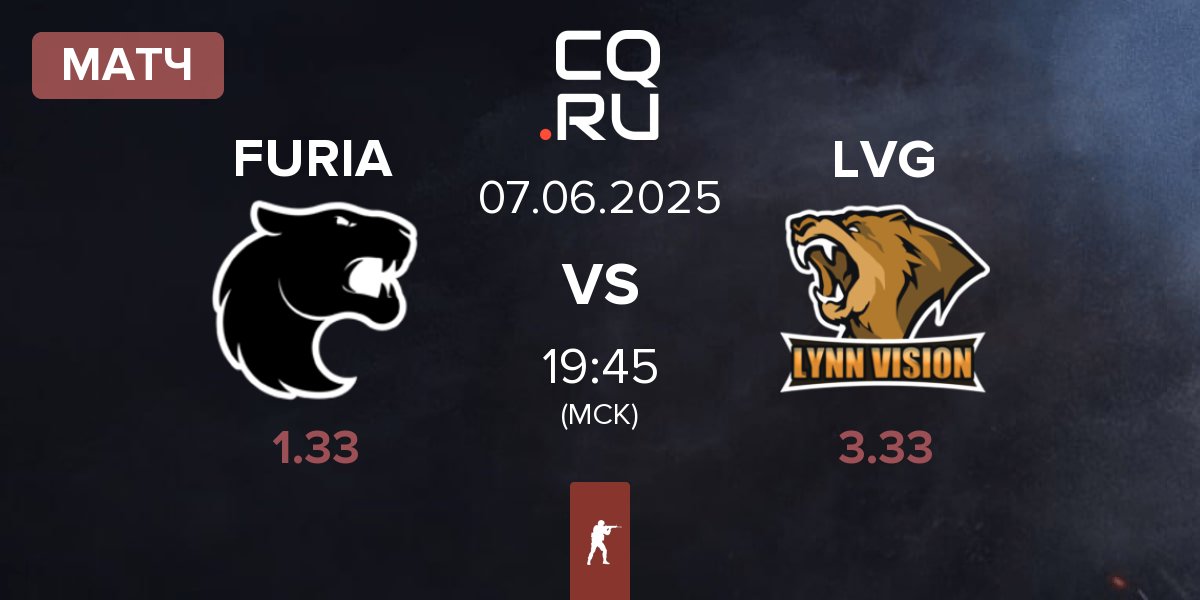 Матч FURIA Esports FURIA vs Lynn Vision Gaming LVG | 07.06