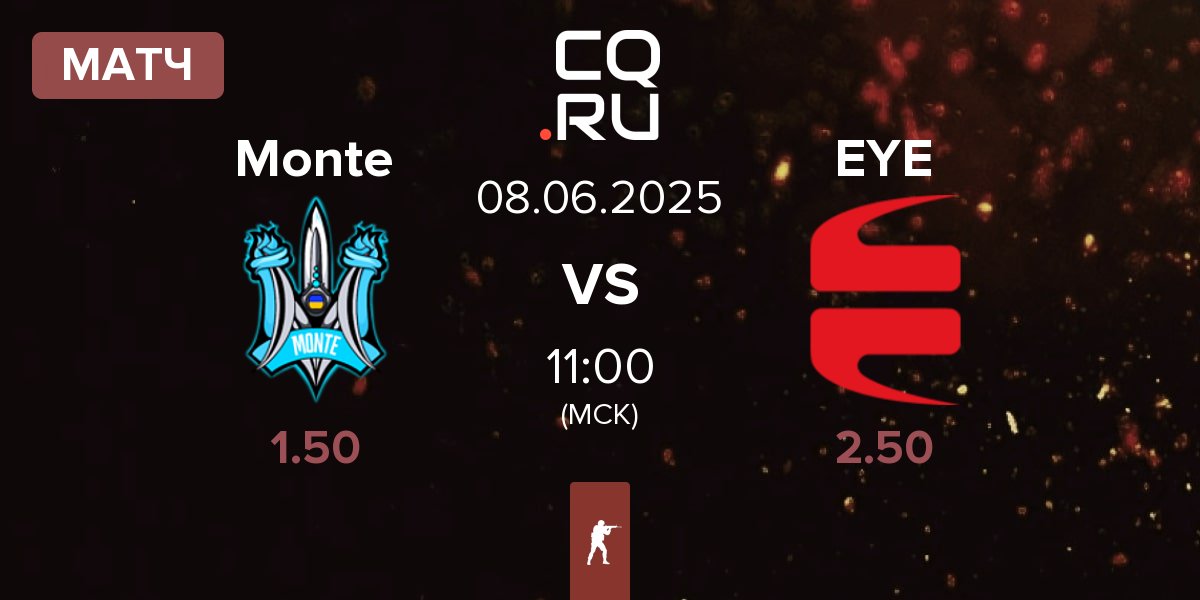 Матч Monte vs EYEBALLERS EYE | 08.06