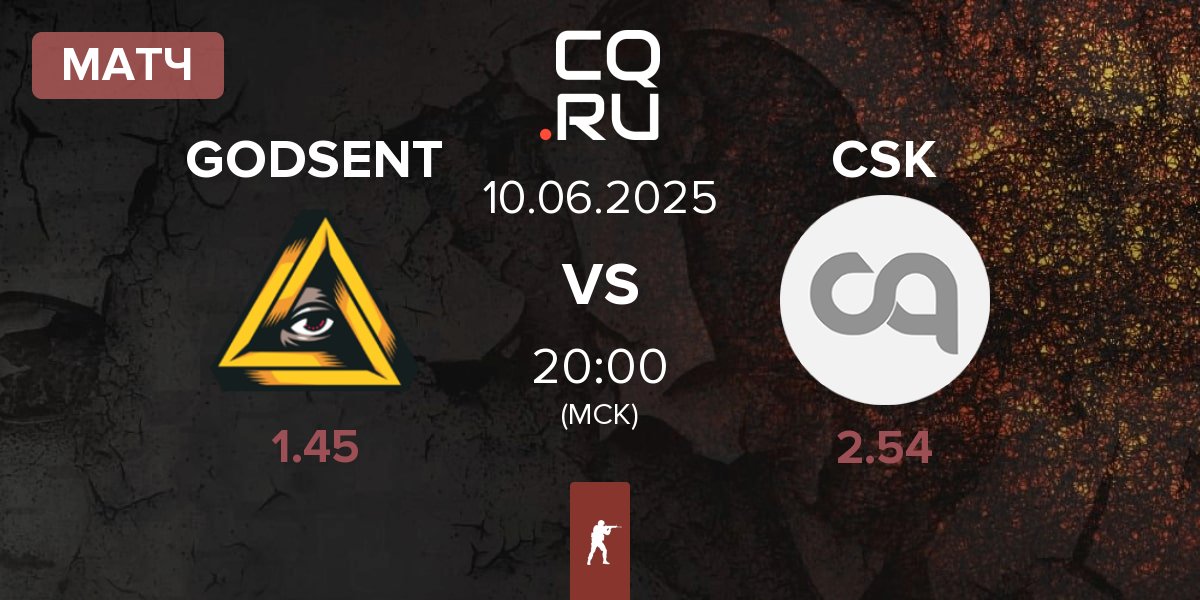 Матч GODSENT vs CSKejsaren CSK | 10.06