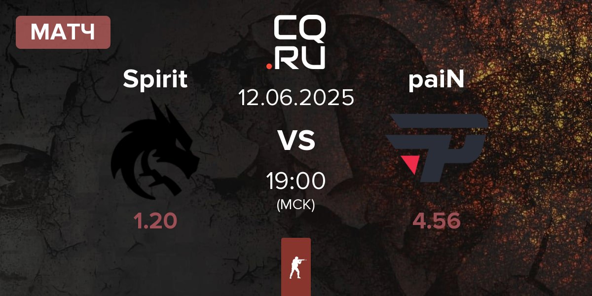 Матч Team Spirit Spirit vs paiN Gaming paiN | 12.06