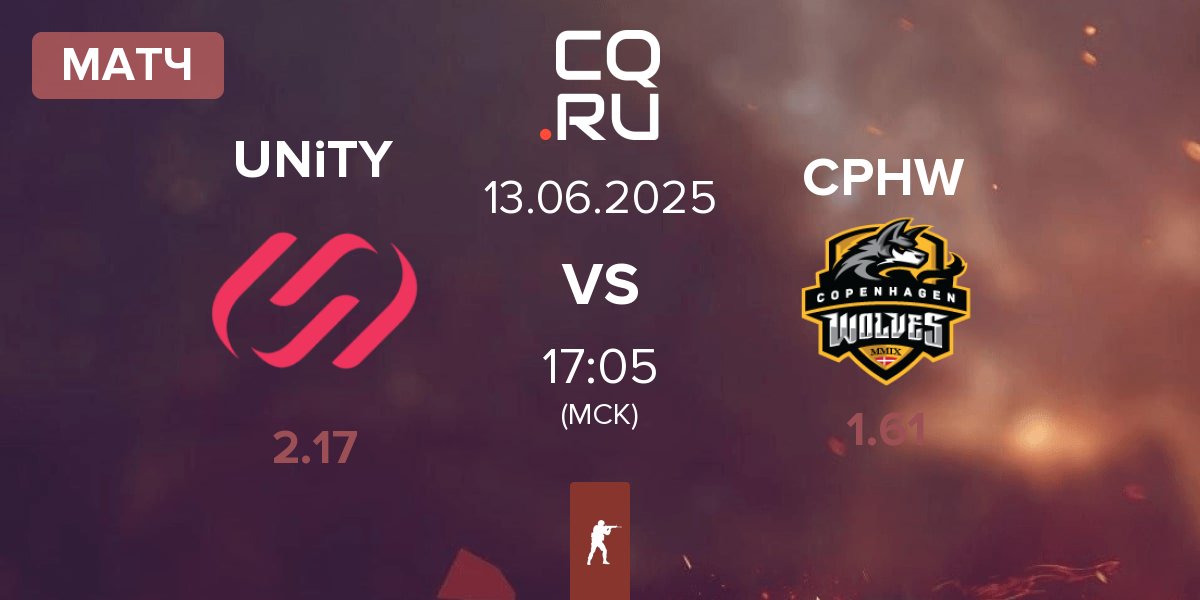 Матч UNiTY Esports UNiTY vs Copenhagen Wolves CPHW | 13.06
