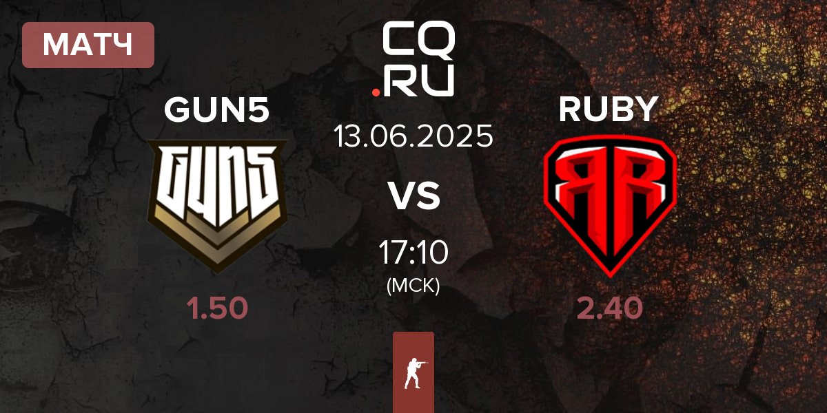 Матч GUN5 Esports GUN5 vs RUBY | 13.06
