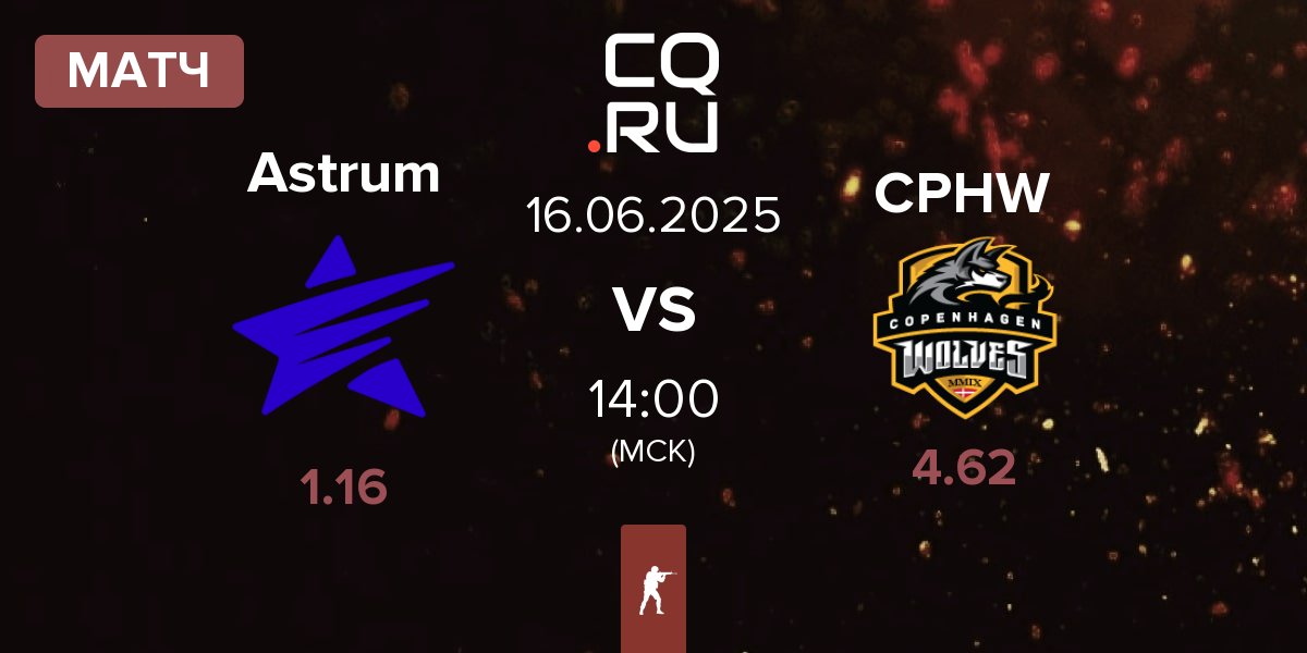 Матч Astrum vs Copenhagen Wolves CPHW | 16.06