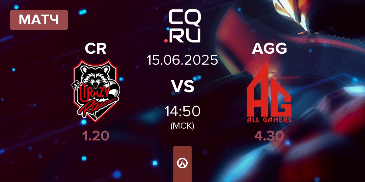 Матч Crazy Raccoon CR vs All Gamers Global AGG | 15.06