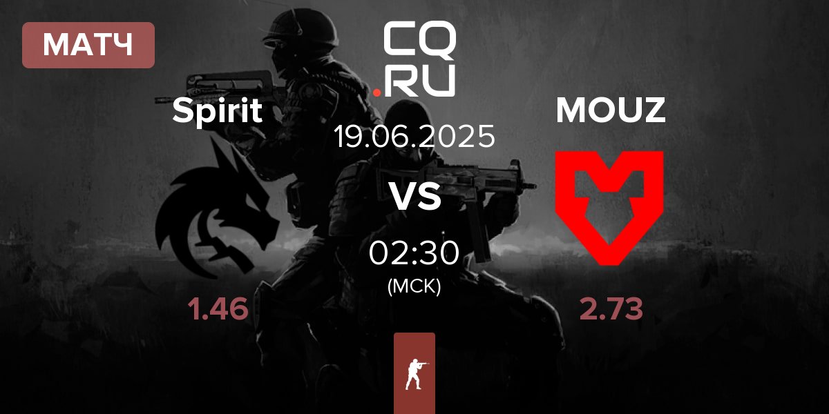 Матч Team Spirit Spirit vs MOUZ | 19.06
