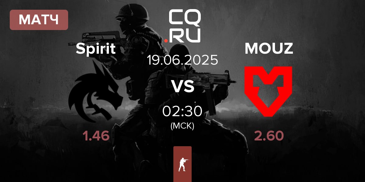 Матч Team Spirit Spirit vs MOUZ | 19.06