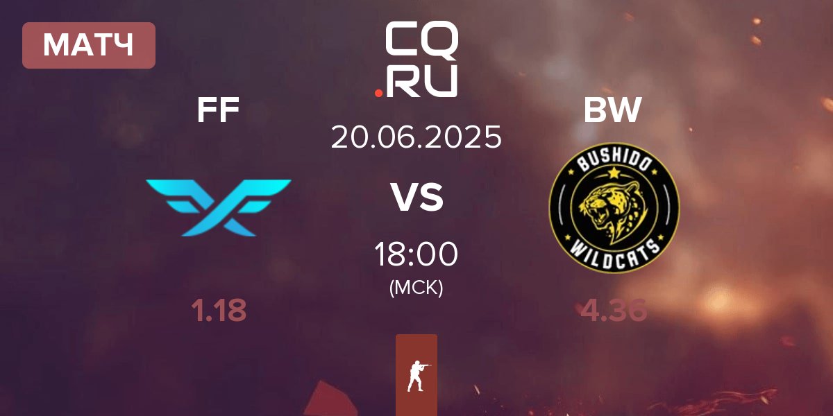 Матч Fire Flux Esports FF vs Bushido Wildcats BW | 20.06