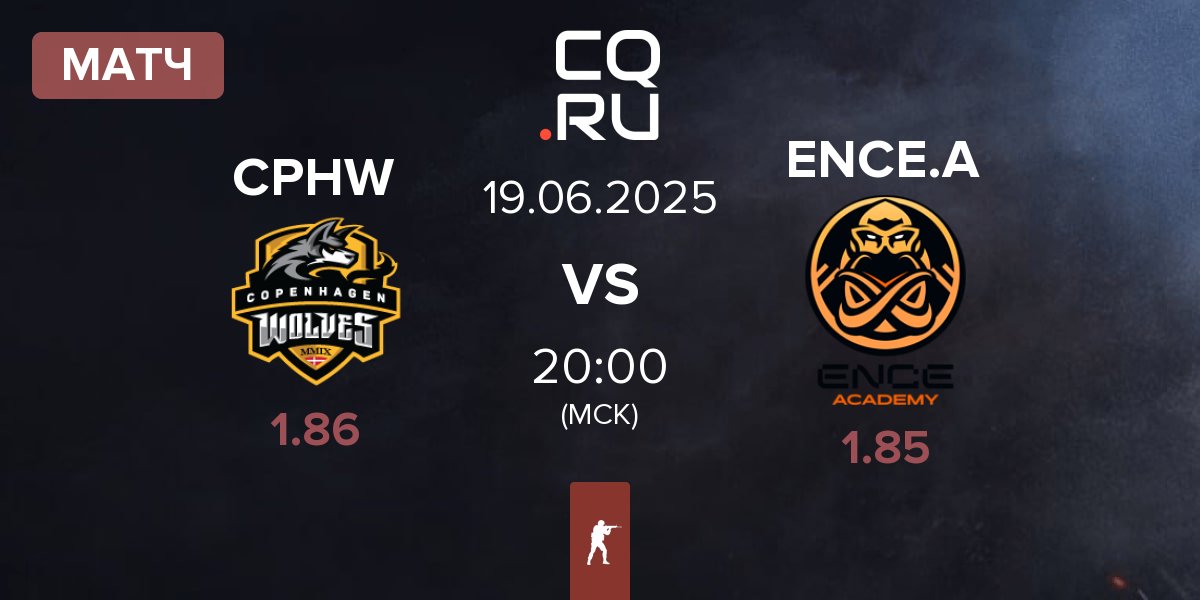 Матч Copenhagen Wolves CPHW vs ENCE Academy ENCE.A | 19.06