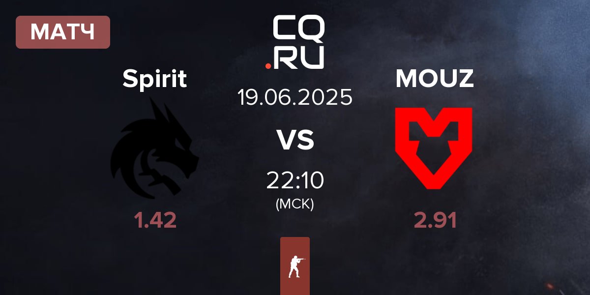 Матч Team Spirit Spirit vs MOUZ | 19.06