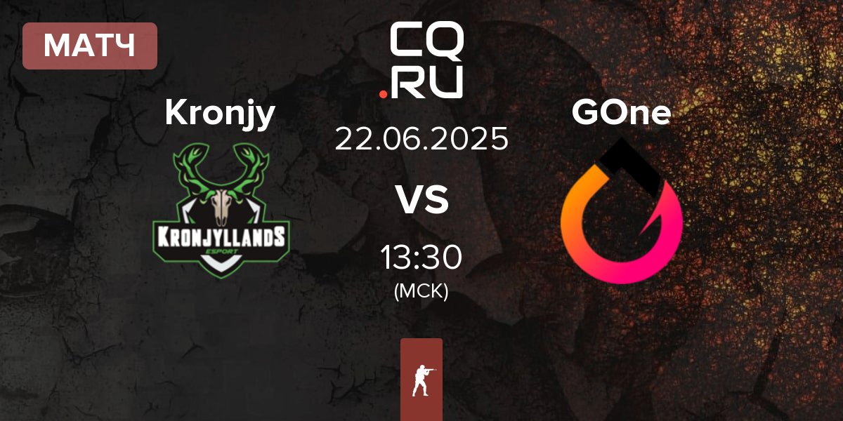 Матч Kronjyllands esports Kronjy vs GenOne GOne | 22.06