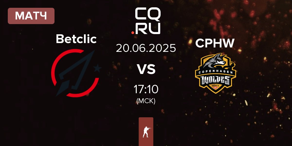 Матч Betclic Apogee Esports Betclic vs Copenhagen Wolves CPHW | 20.06
