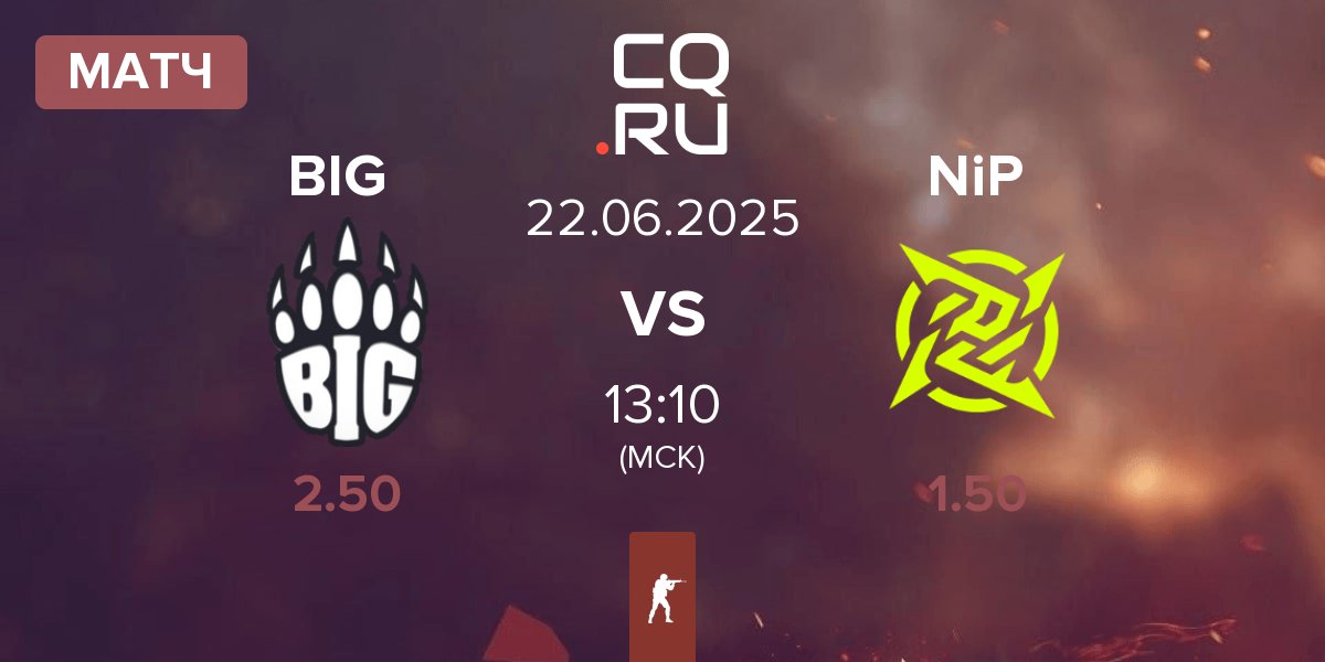 Матч BIG vs Ninjas in Pyjamas NiP | 22.06
