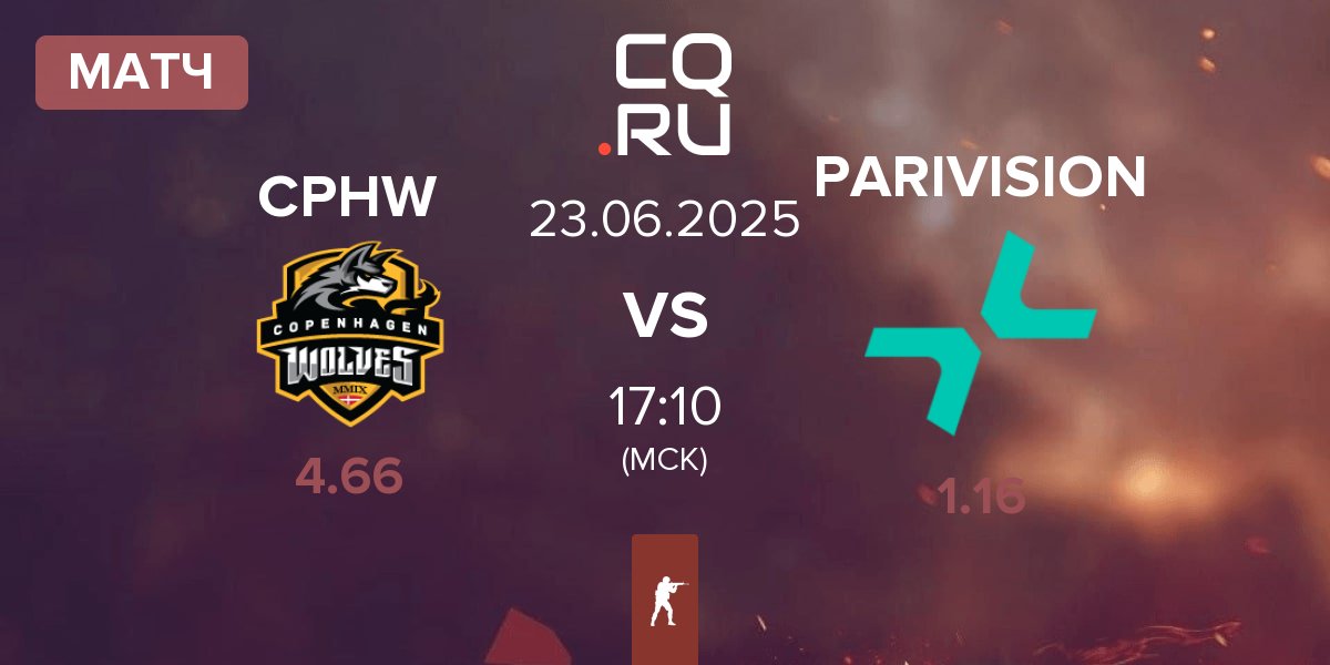 Матч Copenhagen Wolves CPHW vs PARIVISION | 23.06