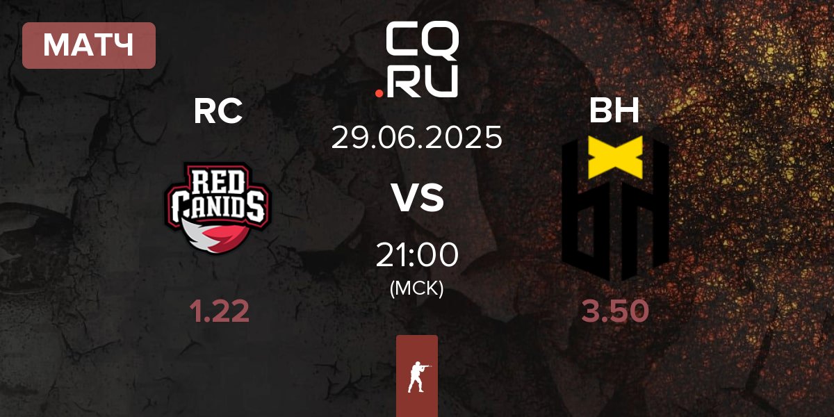 Матч Red Canids RC vs Bounty Hunters BH | 29.06