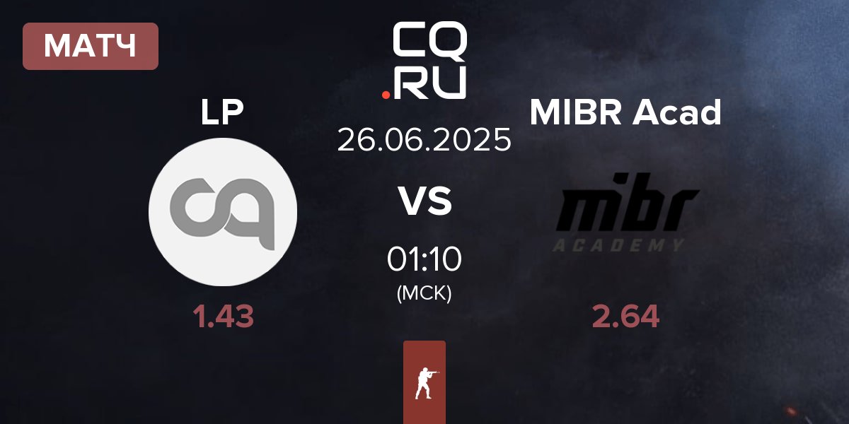 Матч LargadosyPelados LP vs MIBR Academy MIBR Acad | 26.06
