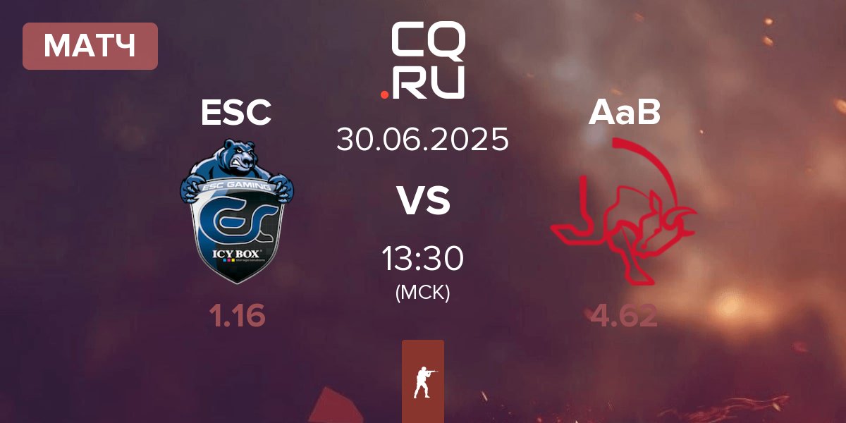 Матч ESC Gaming ESC vs AaB esport AaB | 30.06