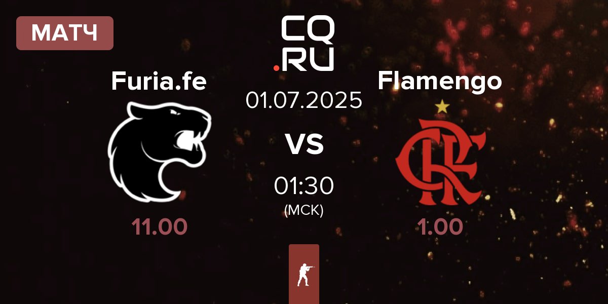 Матч FURIA Esports Female Furia.fe vs Flamengo Esports Flamengo | 01.07