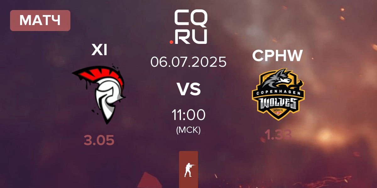 Матч XI Esport XI vs Copenhagen Wolves CPHW | 06.07