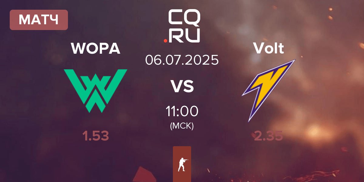 Матч WOPA Esport WOPA vs Volt | 06.07