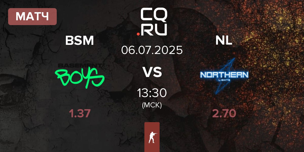 Матч BASEMENT BOYS BSM vs Northern Lights NL | 06.07