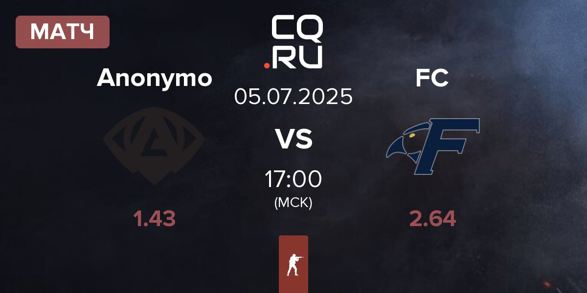 Матч Anonymo Esports Anonymo vs Fisher College FC | 05.07