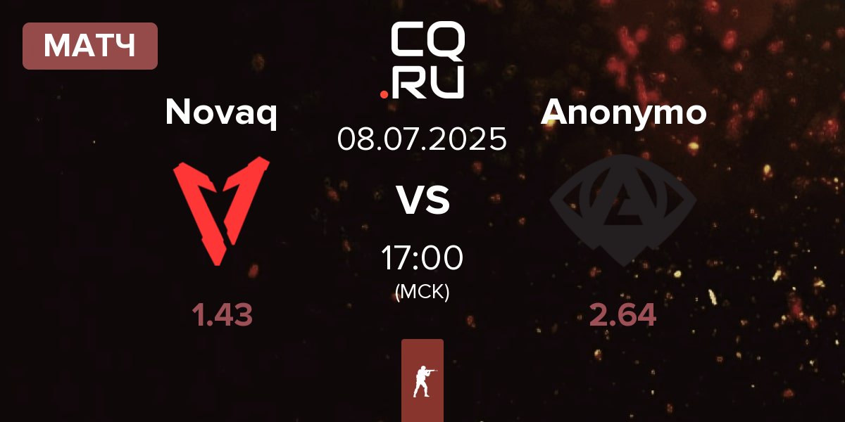 Матч Novaq vs Anonymo Esports Anonymo | 08.07