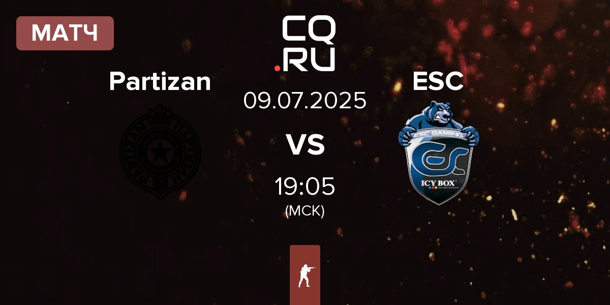 Матч Partizan Esports Partizan vs ESC Gaming ESC | 09.07