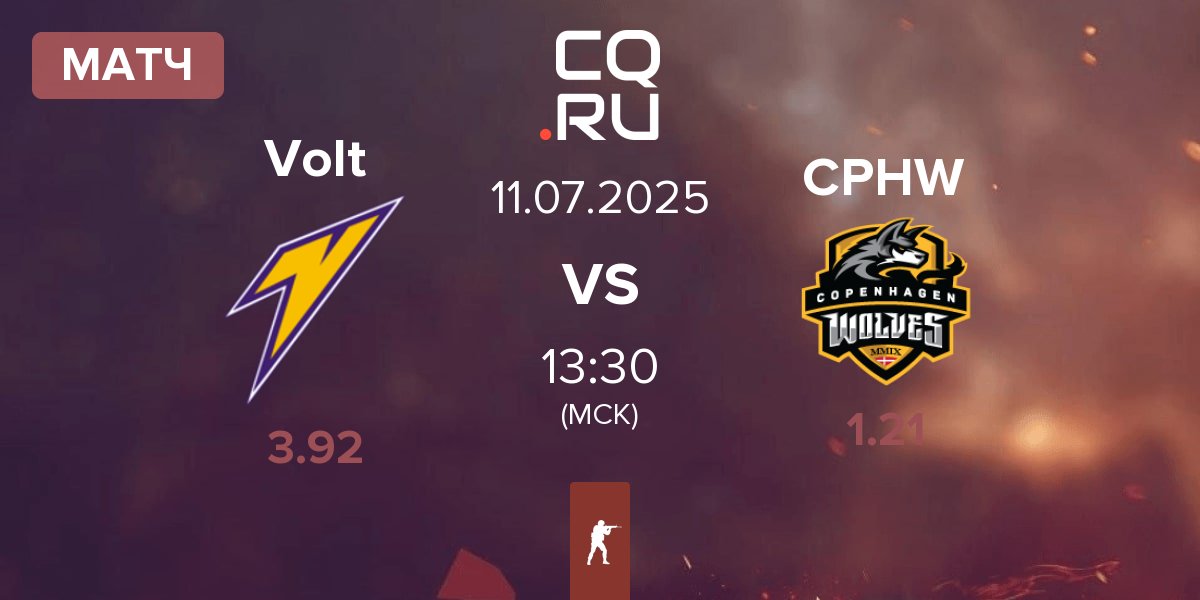 Матч Volt vs Copenhagen Wolves CPHW | 11.07