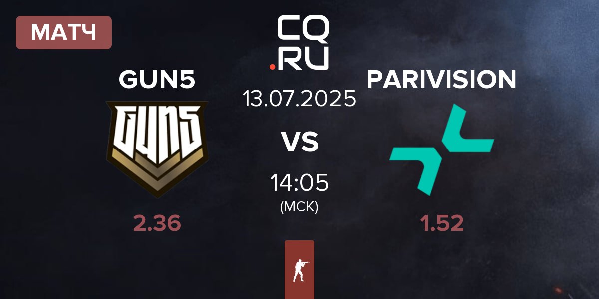 Матч GUN5 Esports GUN5 vs PARIVISION | 13.07