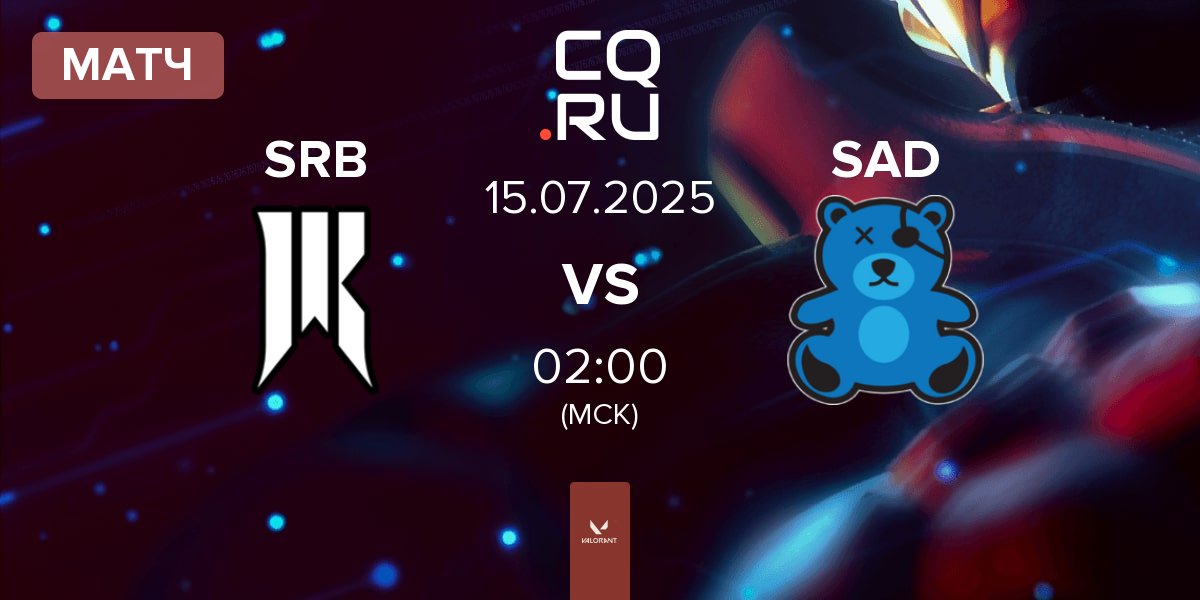 Матч Shopify Rebellion Black SRB vs SaD Esports SAD | 15.07