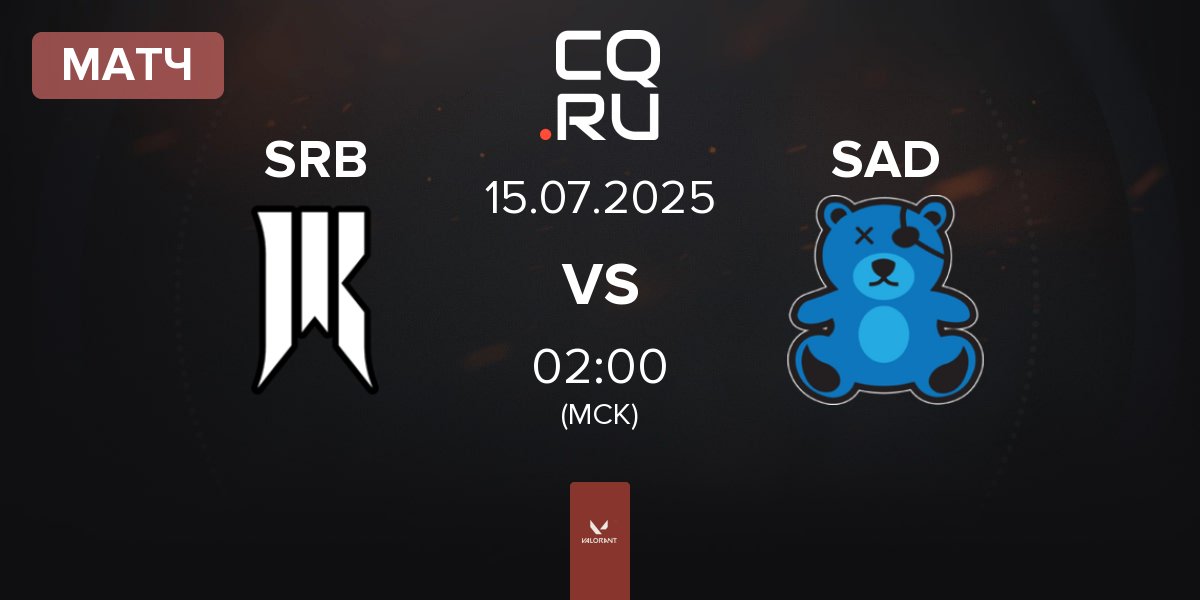 Матч Shopify Rebellion Black SRB vs SaD Esports SAD | 15.07