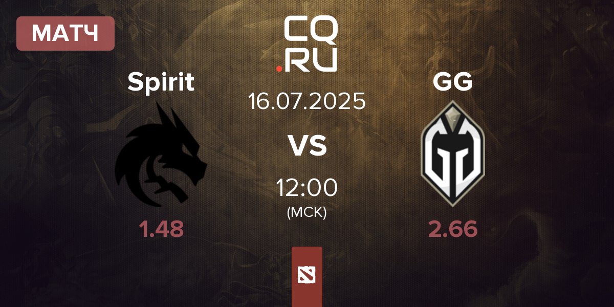 Матч Team Spirit Spirit vs Gaimin Gladiators GG | 16.07