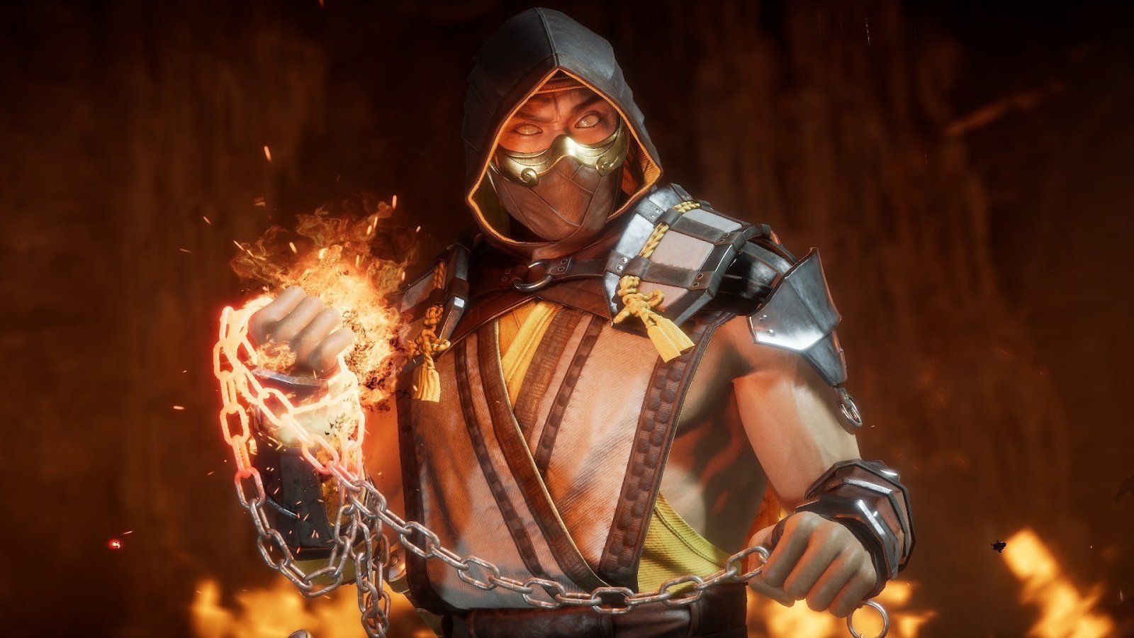 Новый мортал комбат. Mortal Kombat 11 Scorpion. Скорпион mk11. Скорпион мортал комбат 4. Scorpion MK 11 MK mobile.