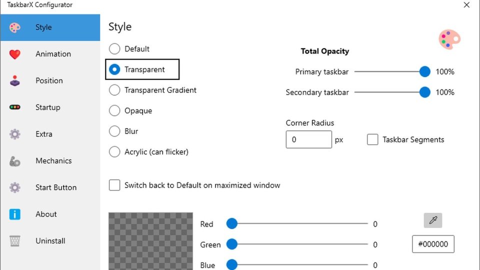 Как сделать полностью прозрачную панель задач Windows - CQ